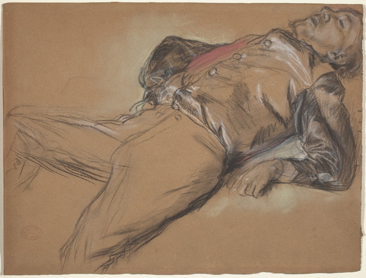 دراسة Fallen Jockey لمشهد من سباق الحواجز: The Fallen Jockey ، ج. 1866. بواسطة إدغار ديغا