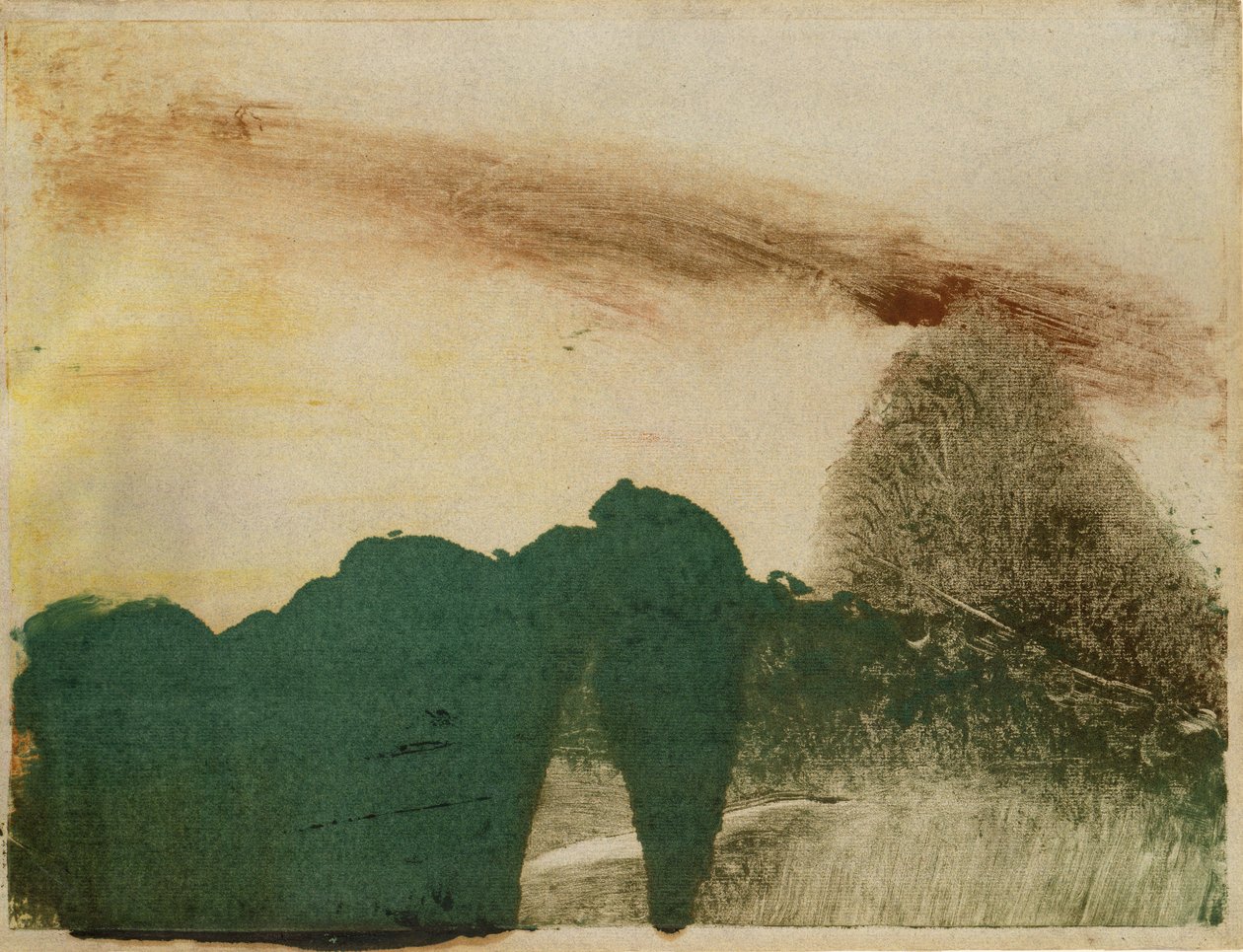 غابة في الجبال ، c.1890 (monotype on paper) بواسطة إدغار ديغا