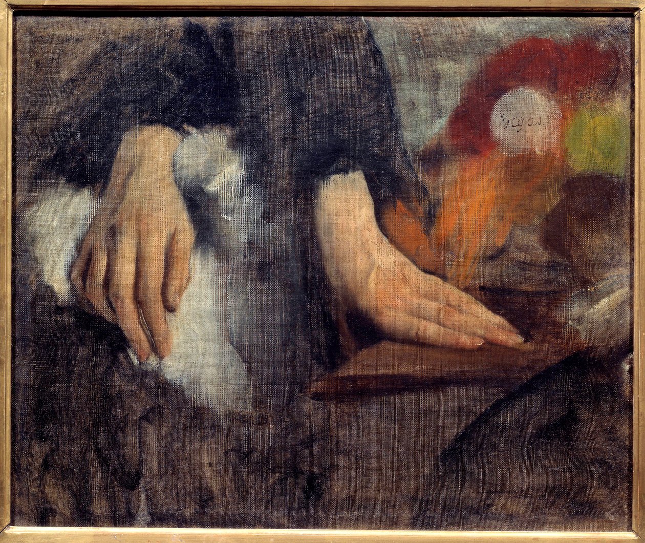دراسة يدوية لعائلة بيليلي رسم إدغار ديغا (1834-1917) 1859 صن. 0،38x0،46 م باريس ، متحف دورسيه بواسطة إدغار ديغا