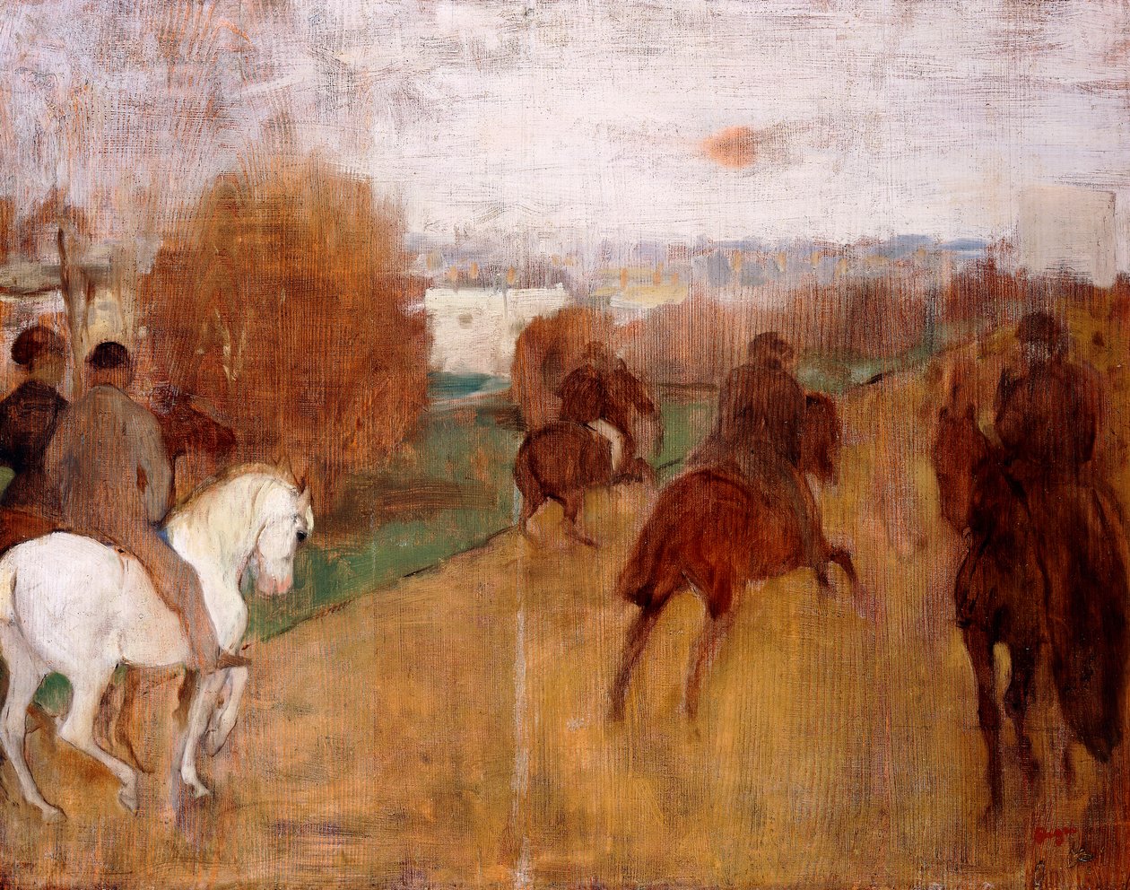راكبو الخيل على الطريق ، 1864-1868 بواسطة إدغار ديغا