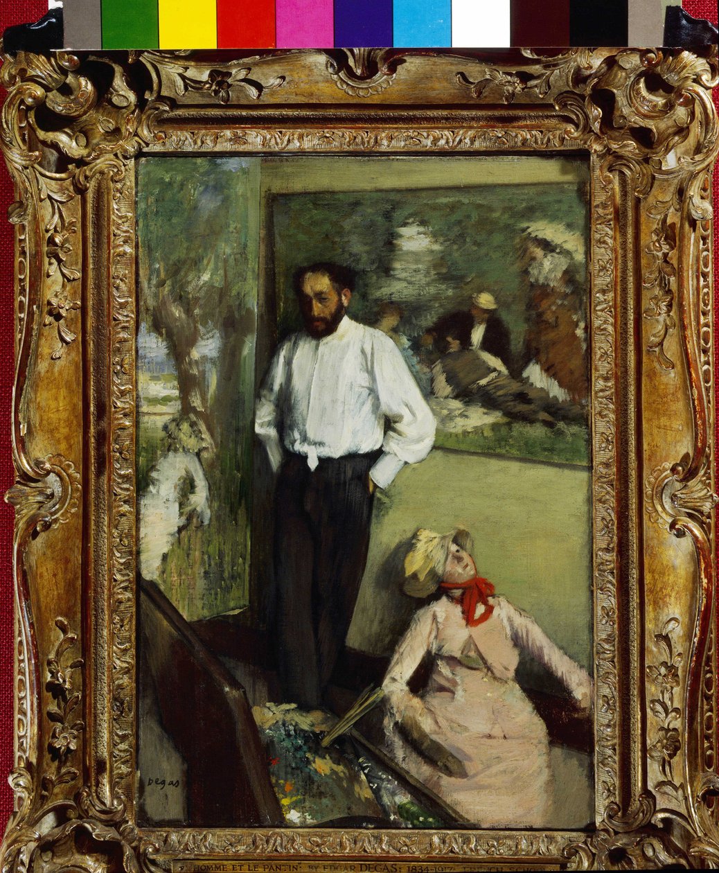 الرجل والبانتين أو صورة هنري ميشيل ليفي في الاستوديو الخاص به 1879. لوحة لإدغار ديغا (1834-1917). متحف كالوست غولبنكيان، لشبونة، البرتغال. بواسطة إدغار ديغا