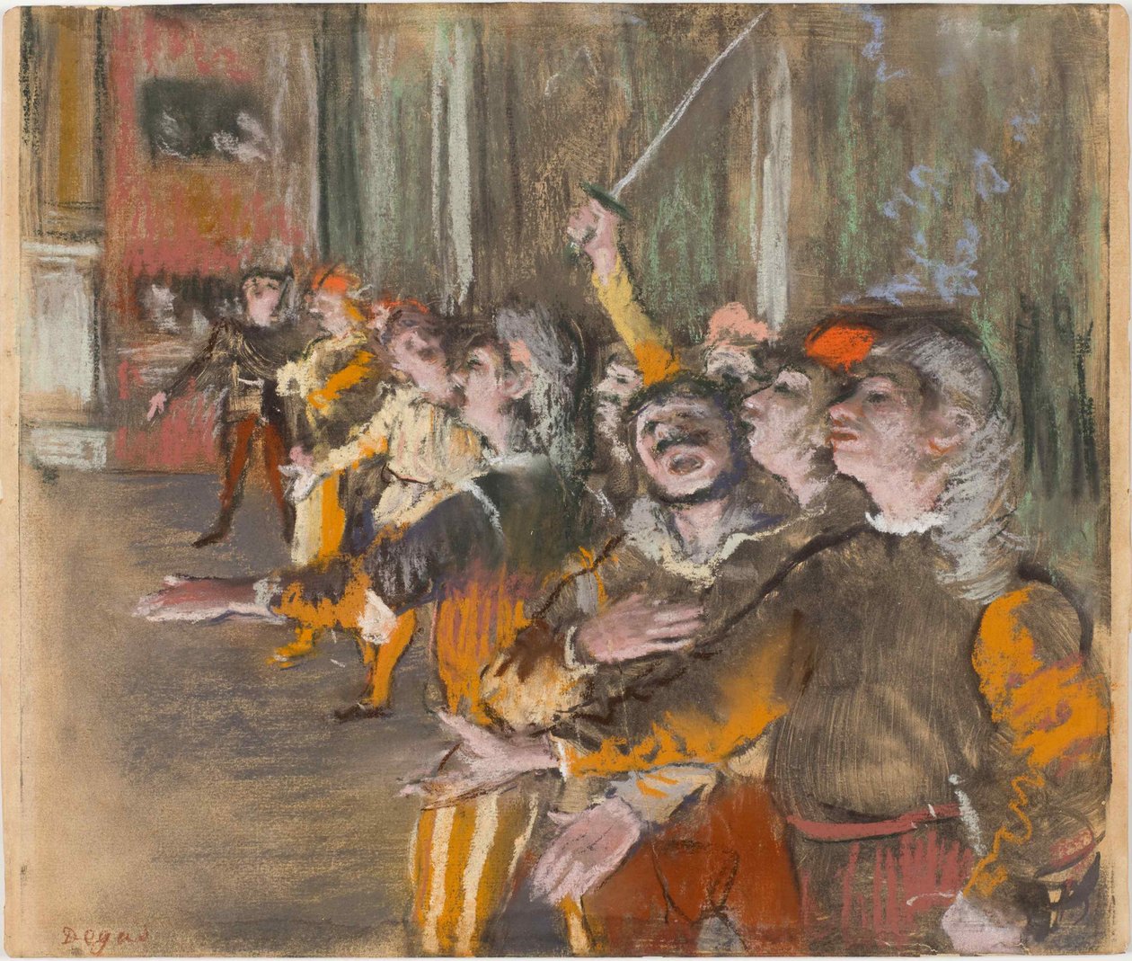 مغني الكورس 1877. بواسطة إدغار ديغا