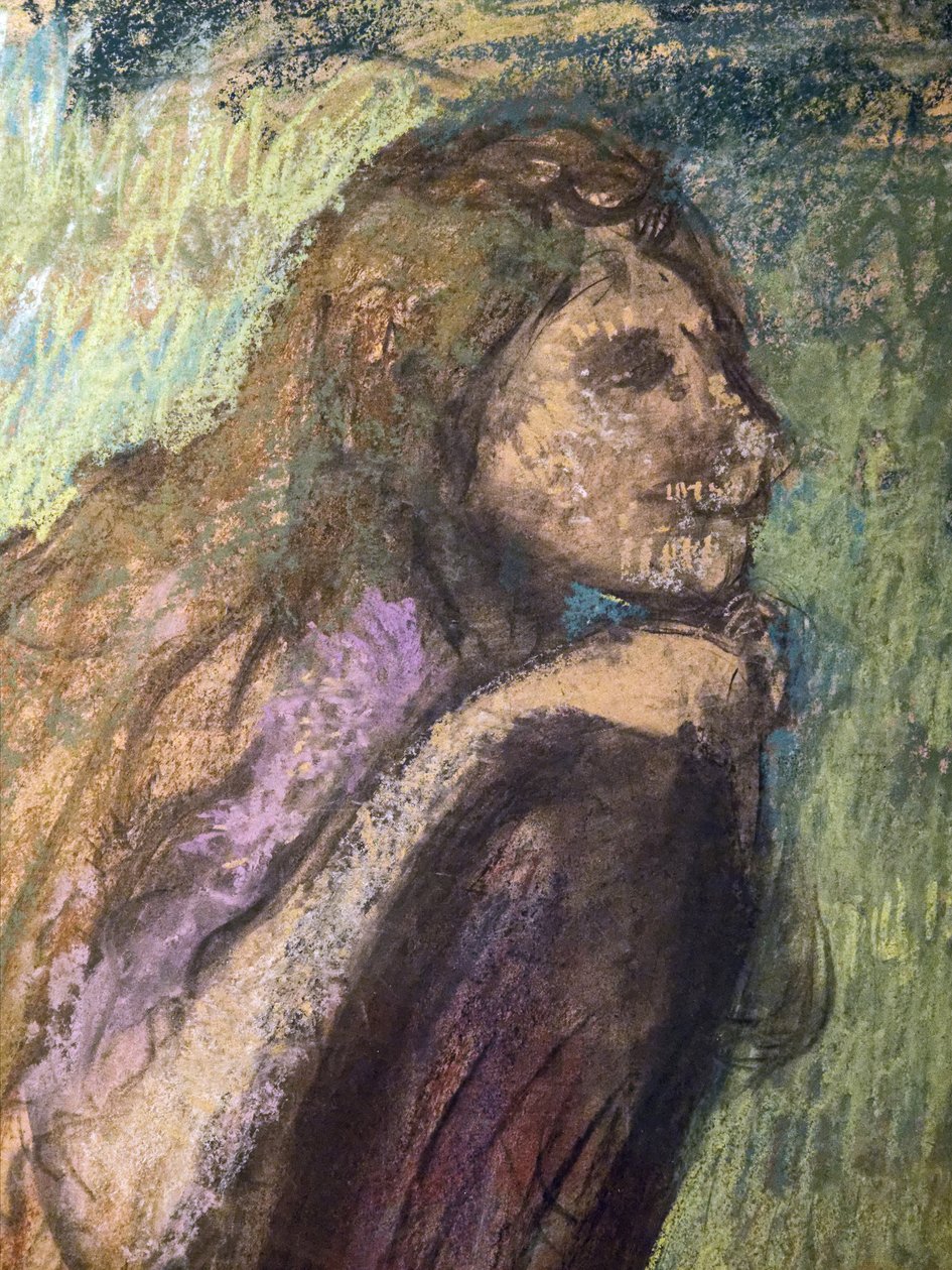 مدام ألكسيس روارت وأطفالها (تفاصيل) (حوالي عام 1905). إدغار ديغا (1834-1917). باستيل وفحم على ورق رسم على الورق الملصق بالكامل على ورق مقوى. متحف الفنون الجميلة في مدينة باريس، القصر الصغير. بواسطة إدغار ديغا