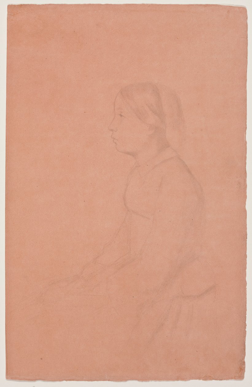 Marguerite de Gas ، 185354 (قلم رصاص من الجرافيت على ورق نسج مرجاني) بواسطة إدغار ديغا