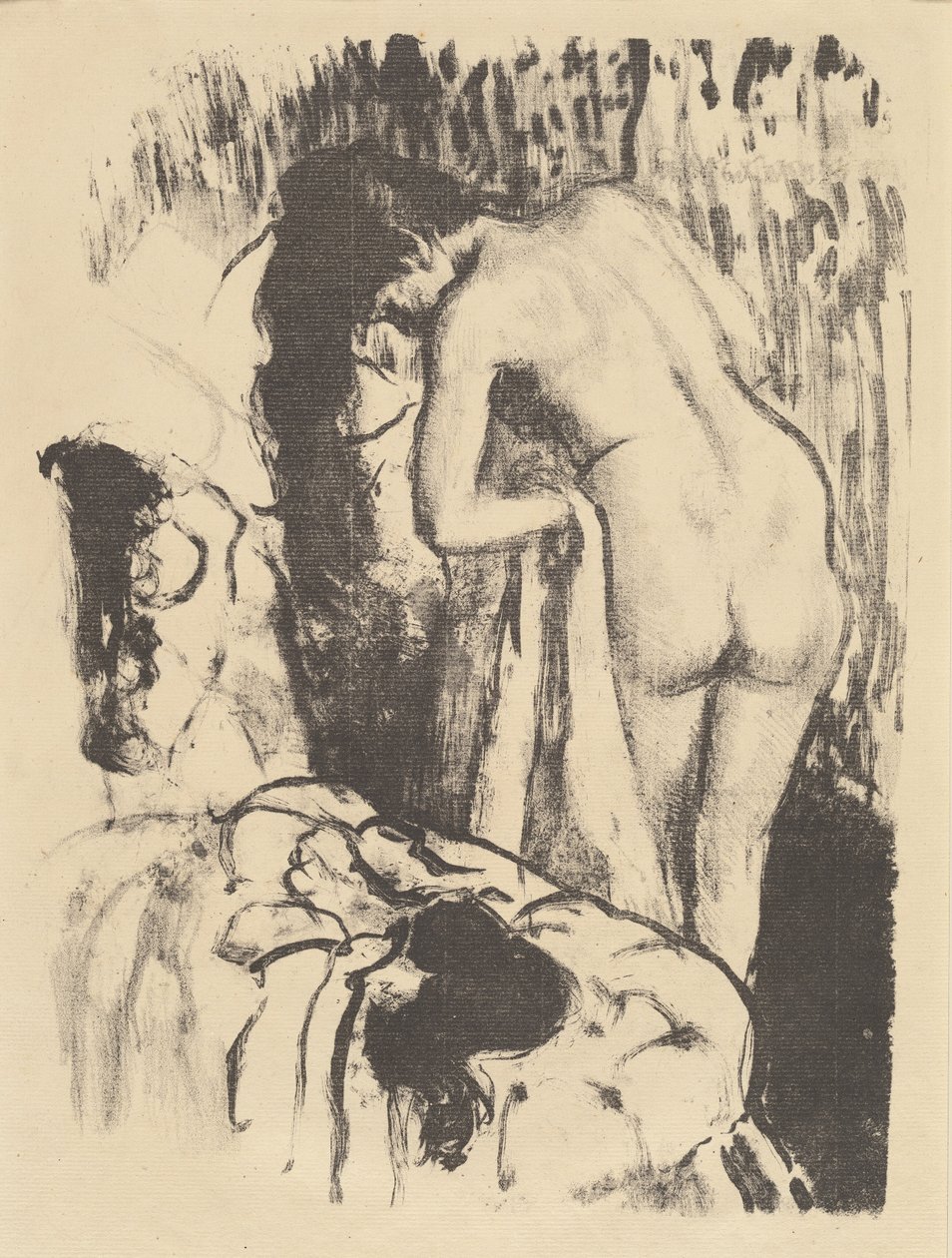 امرأة عارية واقفة ، تجف نفسها Femme nue debout ، a sa toilette ، c. 1890. بواسطة إدغار ديغا