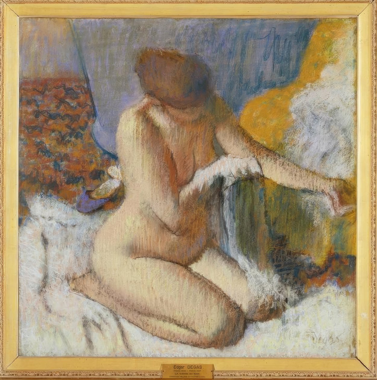 عارية بعد الحمام بواسطة إدغار ديغا