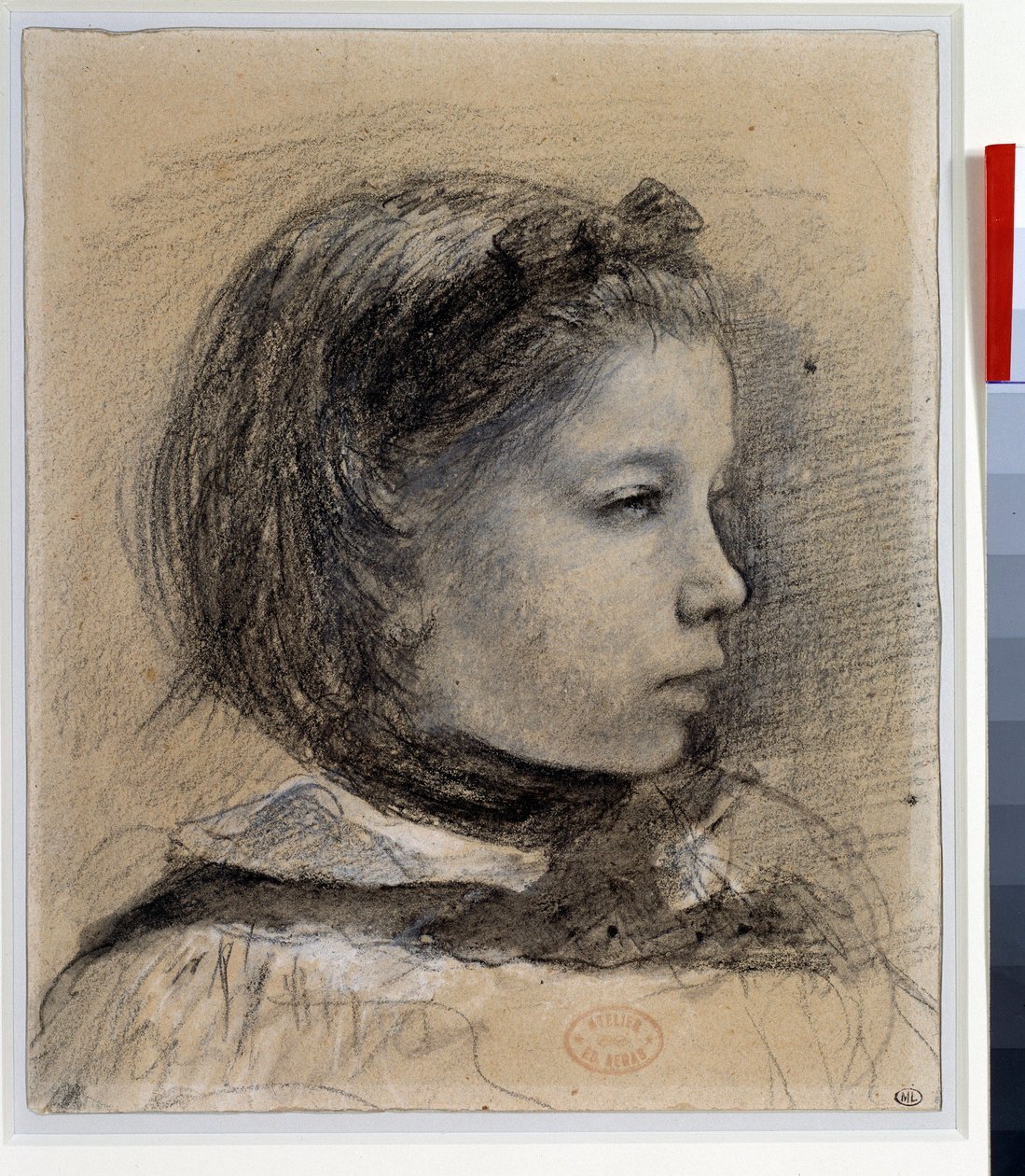 صورة لجوليا بيليلي دراسة لـ "" عائلة بيليلي "" رسم إدغار ديغا (1834-1917) حوالي 1858-1859 Dim0،23 x 0،19 m Paris. متحف اللوفر بواسطة إدغار ديغا