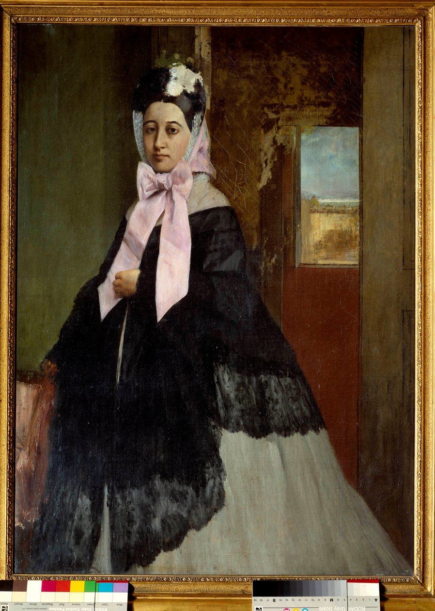 صورة تريز ديغا ، أخت الفنان لوحة إدغار ديغا (1834-1917) 1863 صن. 0،89 x 0،67 م باريس ، متحف أورسيه بواسطة إدغار ديغا
