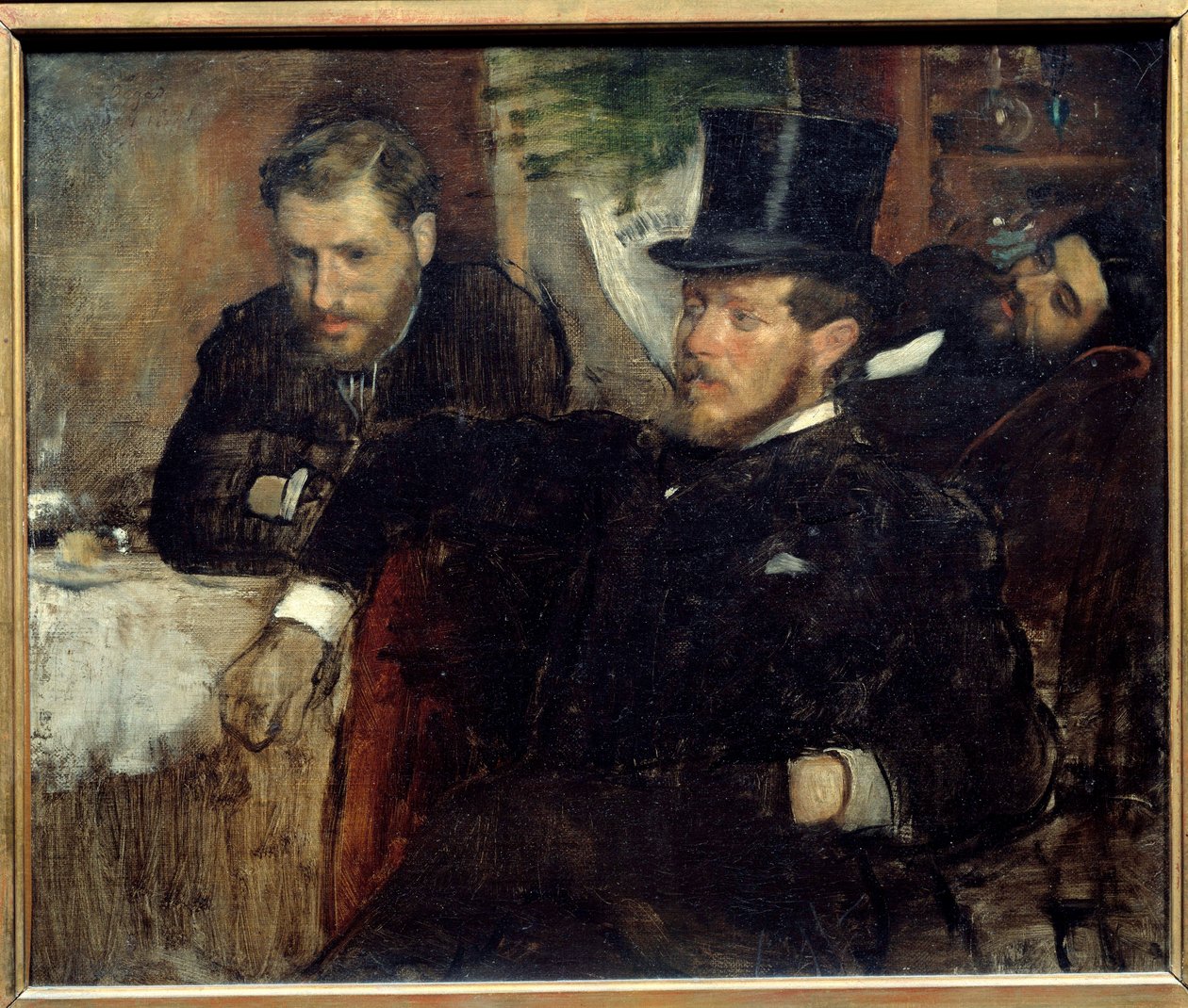 صور للمهندسين Jeantaud (1840-1906) ، Livert and Laine (1841-1888) ، أصدقاء الفنان لوحة رسم إدغار ديغا (1834-1917) 1871 صن. 0،38x0،47 م باريس ، متحف دورسيه بواسطة إدغار ديغا