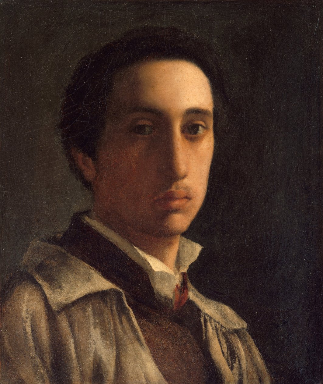 صورة ذاتية ، c.1855-56 (زيت على ورق ، موضوعة على قماش) بواسطة إدغار ديغا
