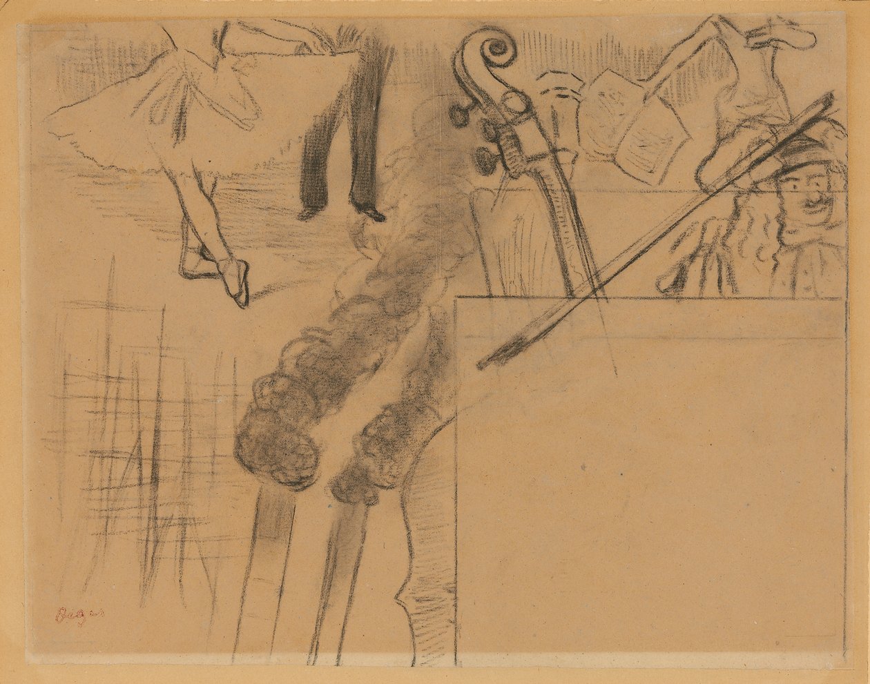 دراسة لبرنامج معرض Galerie Ponsin Soiree Artistique ، 15 مايو 1884 بواسطة إدغار ديغا