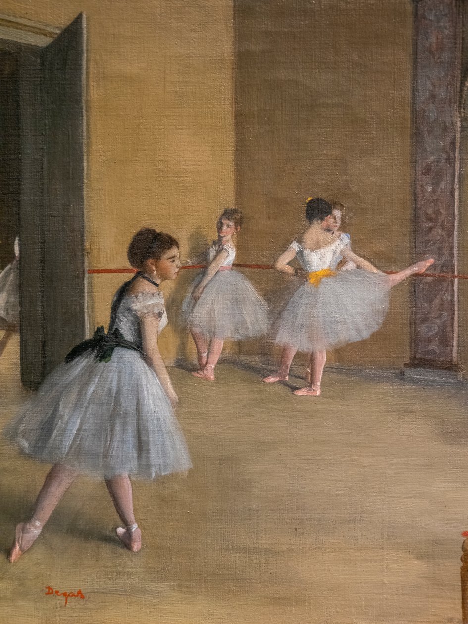 The Dance Lecon (تفصيل). 1872. زيت على قماش. بواسطة إدغار ديغا