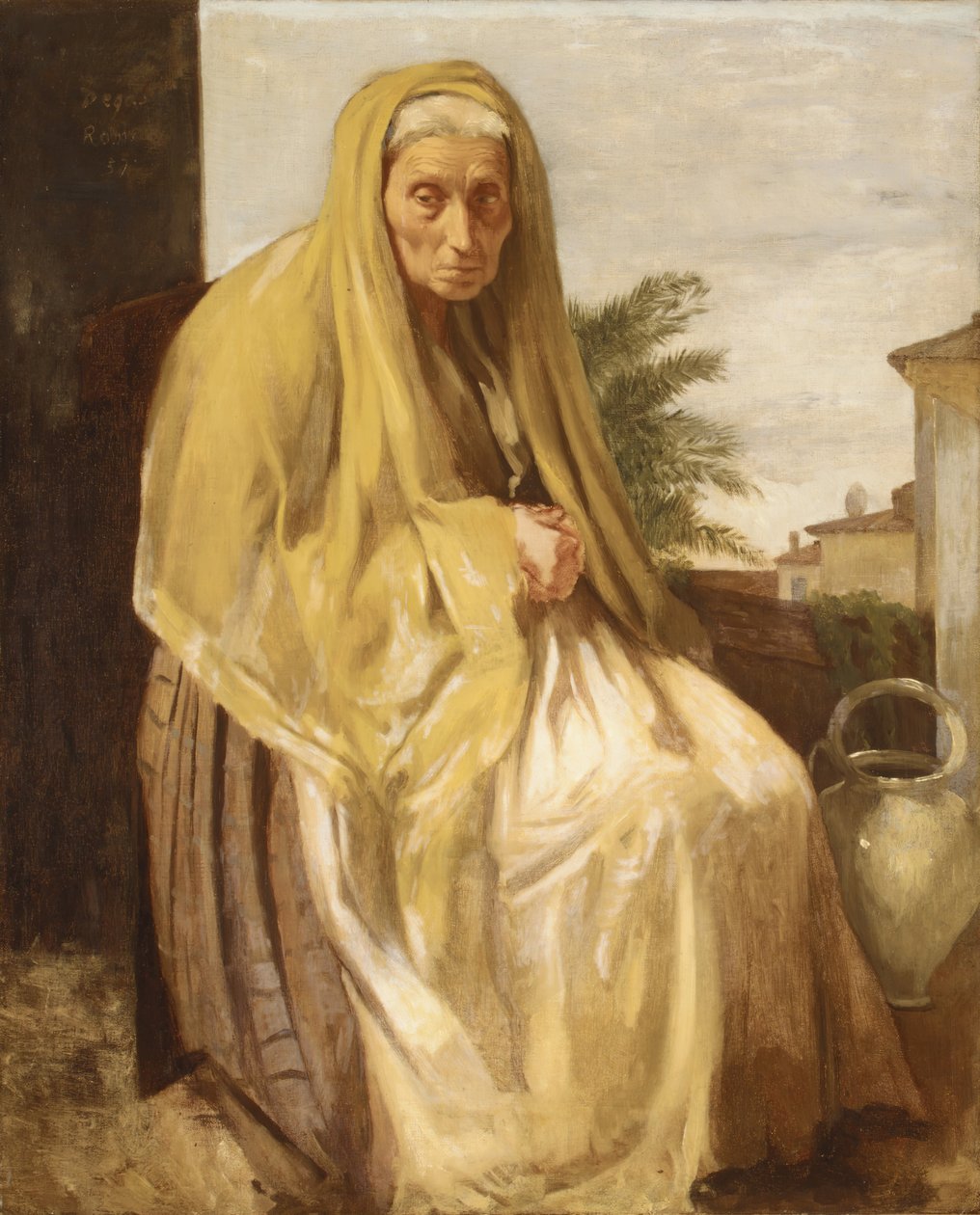 المرأة الإيطالية القديمة ، 1857. بواسطة إدغار ديغا