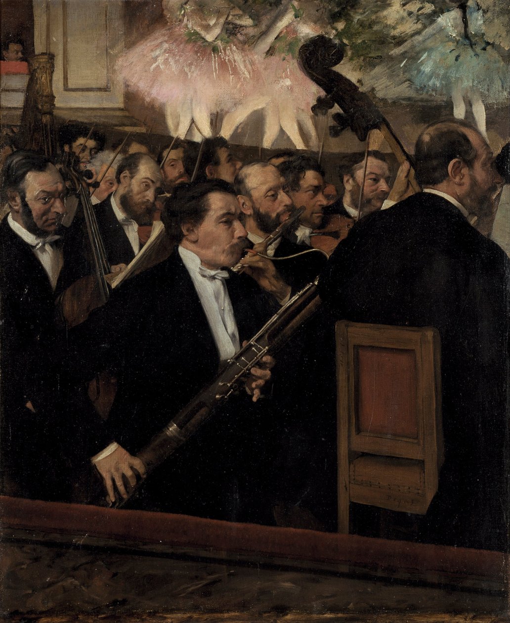 الأوركسترا في الأوبرا ، ج. 1870 بواسطة إدغار ديغا