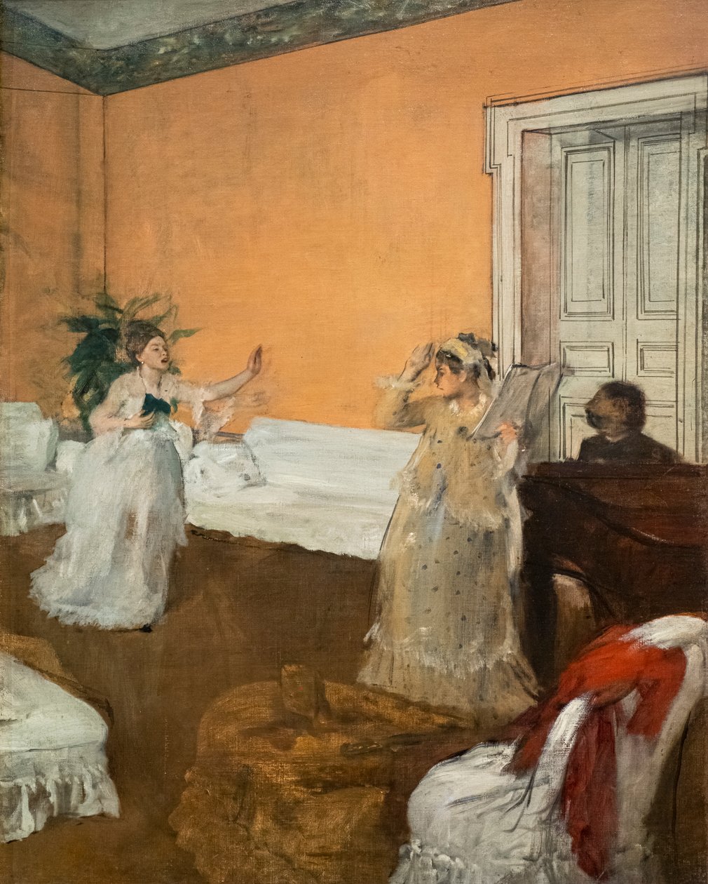 تكرار الأغنية. حوالي عام 1869. زيت على قماش. بواسطة إدغار ديغا