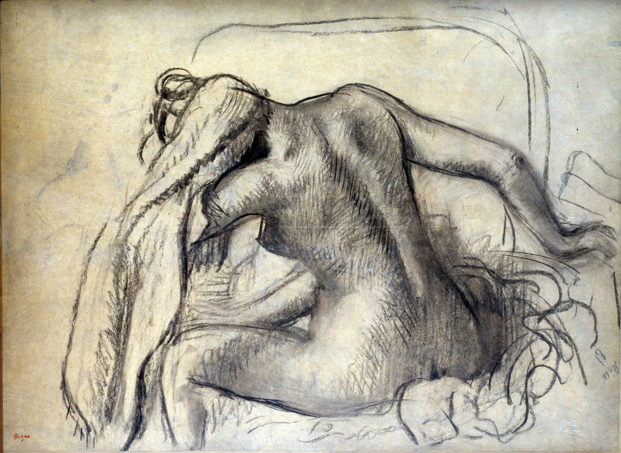رسم المرحاض إدغار ديغا (1834-1917) باريس القرن التاسع عشر ، متحف اللوفر بواسطة إدغار ديغا