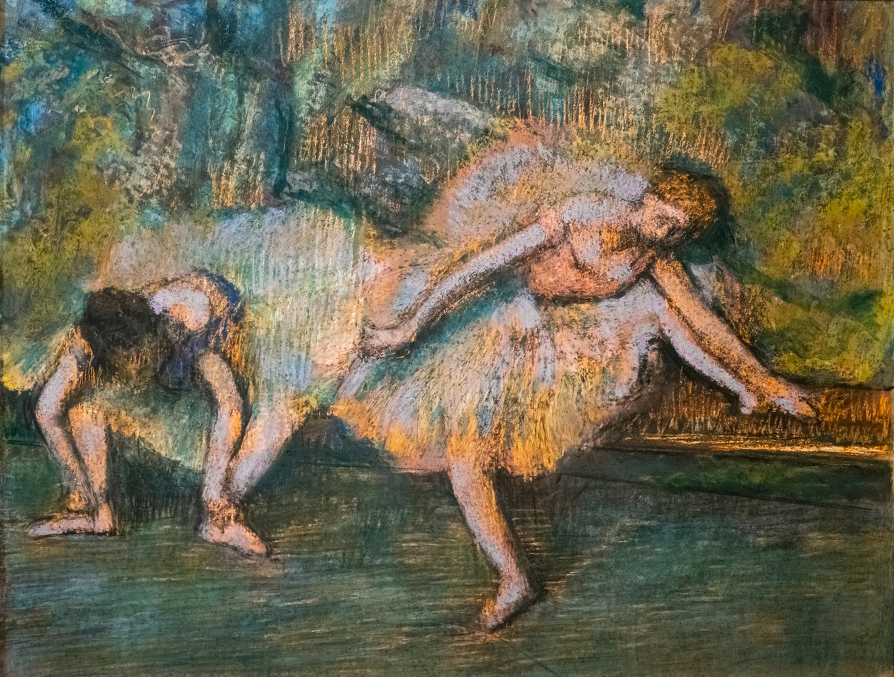 راقصان. حوالي عام 1900. باستيل على ورق على ورق مقوى. بواسطة إدغار ديغا