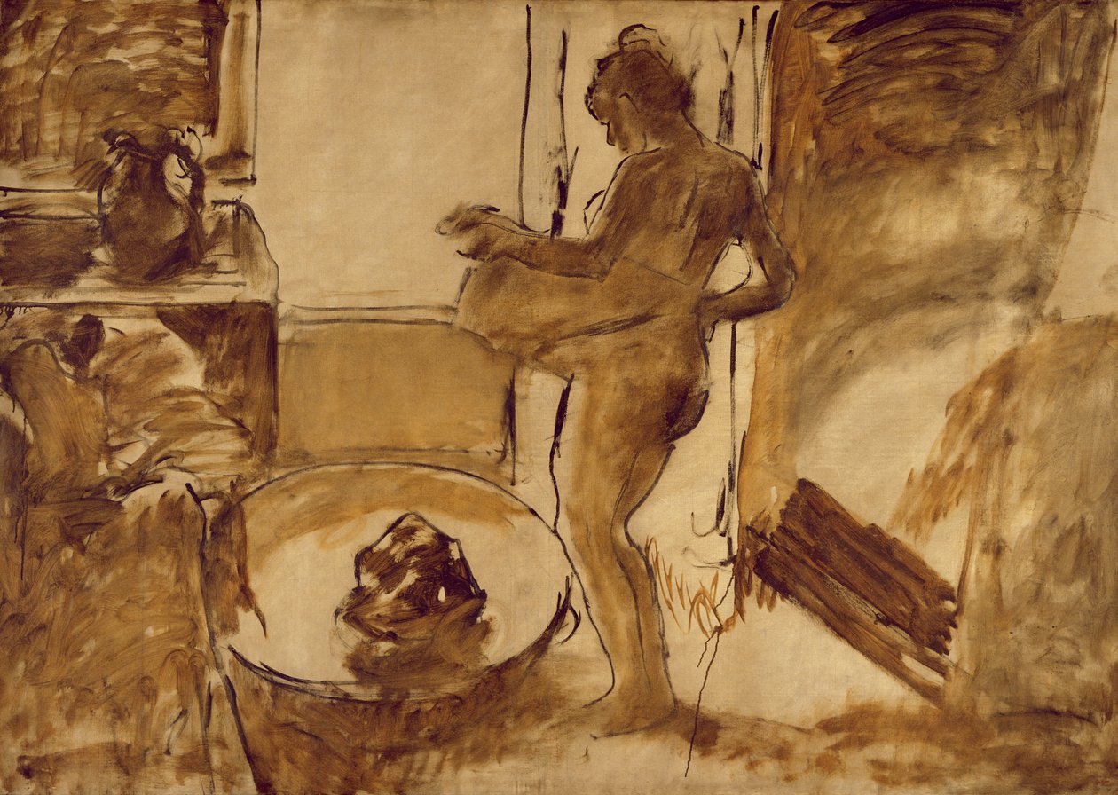 تجفيف المرأة نفسها ، c.1884-86 بواسطة إدغار ديغا