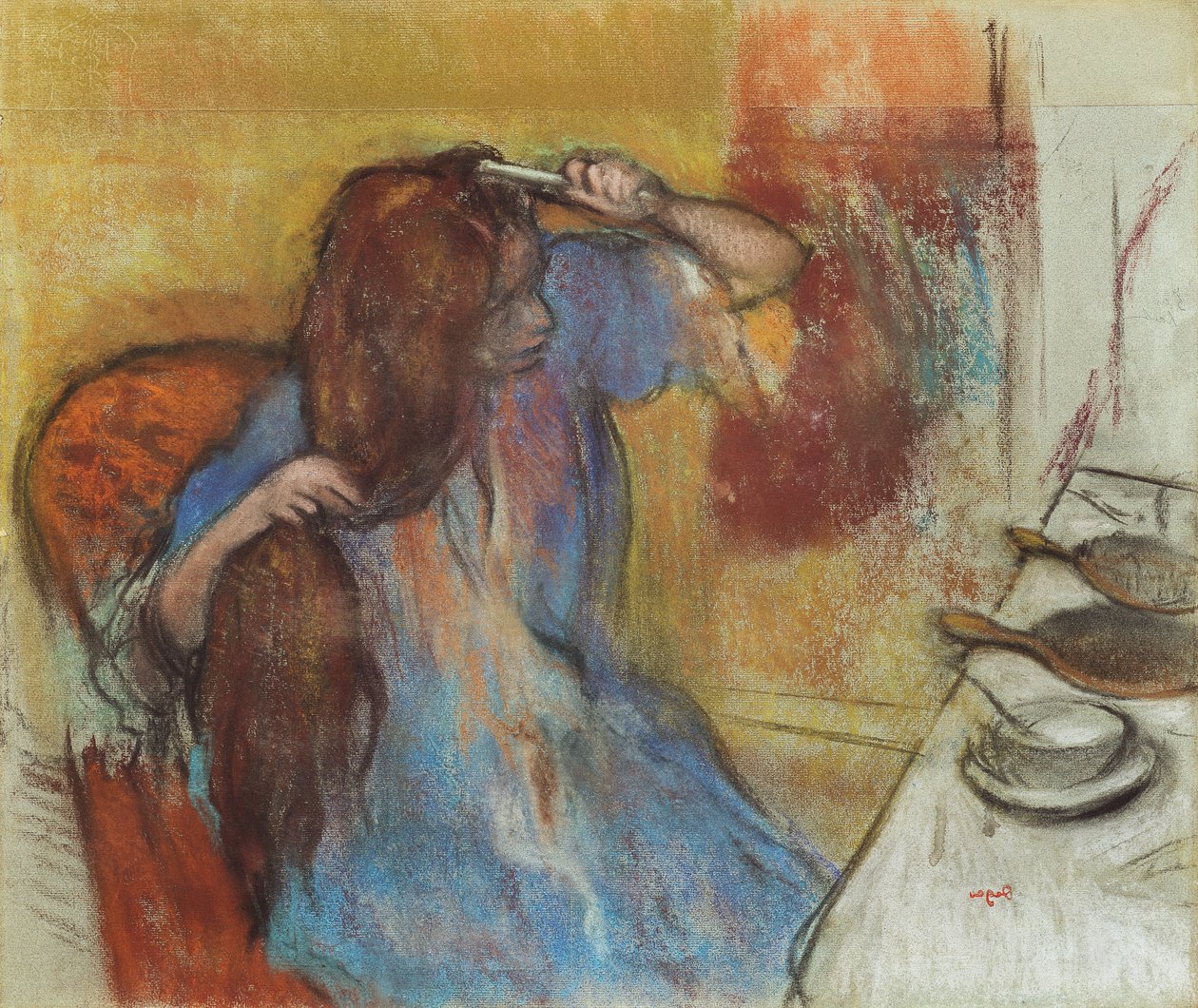امرأة في مرحاضها. Femme a sa Toilette، c.1889 بواسطة إدغار ديغا