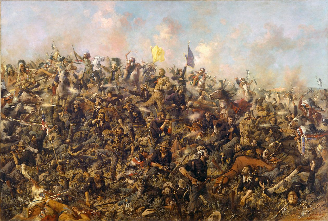 Custers Last Stand by Edgar Samuel Paxson ، 1899 بواسطة إدغار صموئيل باكسون
