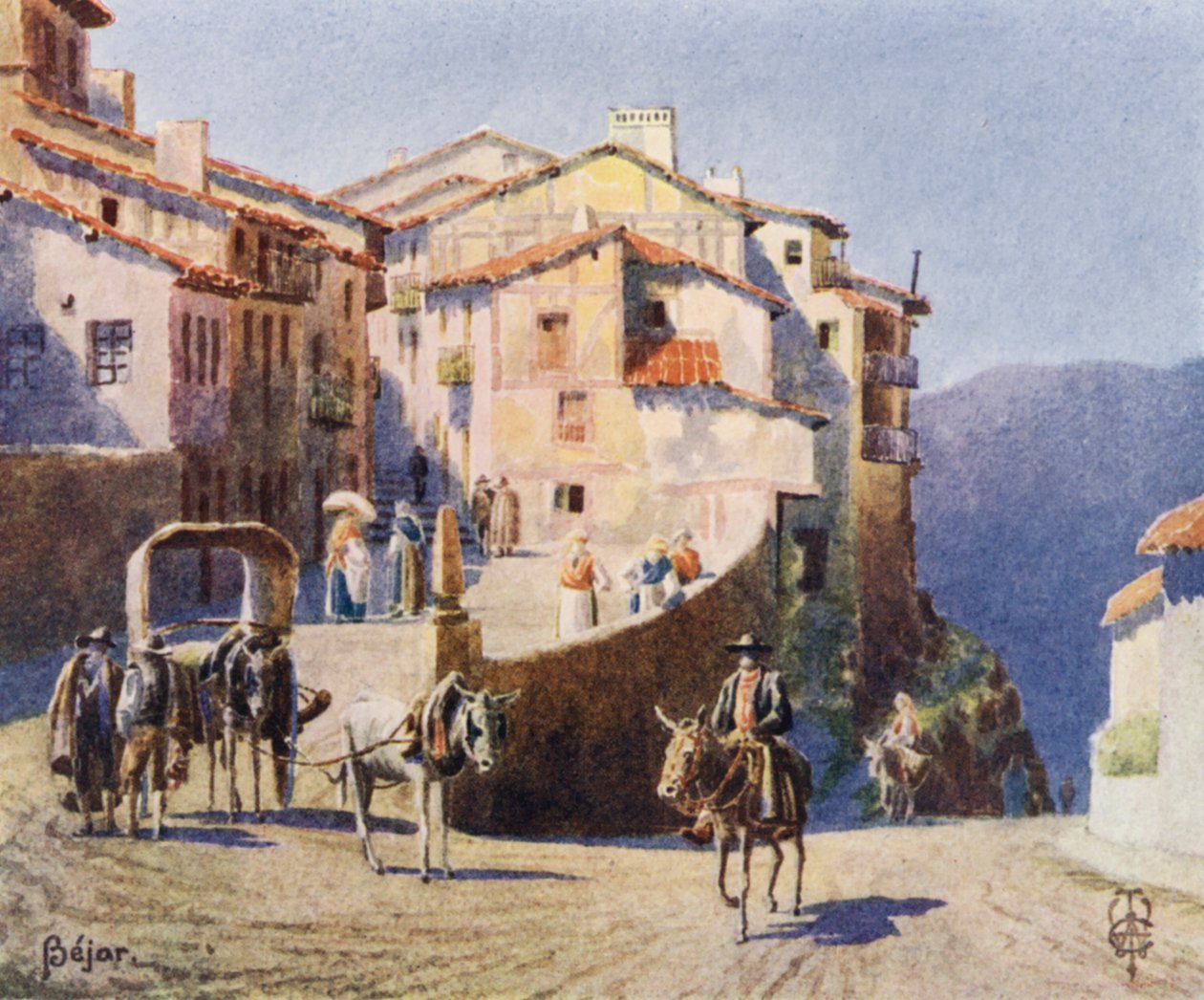 شمال إسبانيا: Bejar ، An Approach to the Town (color litho) بواسطة إدغار تي إيه ويغرام
