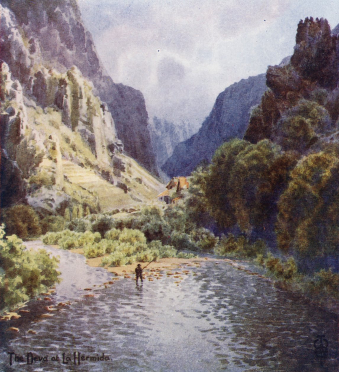 شمال إسبانيا: The Deva Gorge ، La Hermida (لون ليثو) بواسطة إدغار تي إيه ويغرام