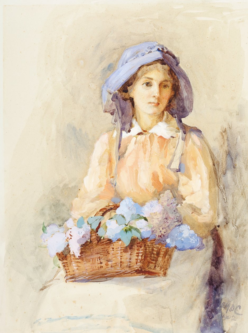 The Lilac Sunbonnet ، 1902 (مرحاض على ورق) بواسطة إديث ماري دوروثي كولينجوود