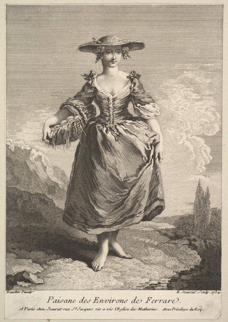 فلاحة من جميع أنحاء فيرارا 1734. بواسطة إدمي جورات