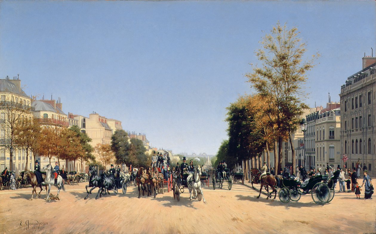 منظر لشانزليزيه من ساحة النجم 1878 بواسطة إدموند جورج جراندجين