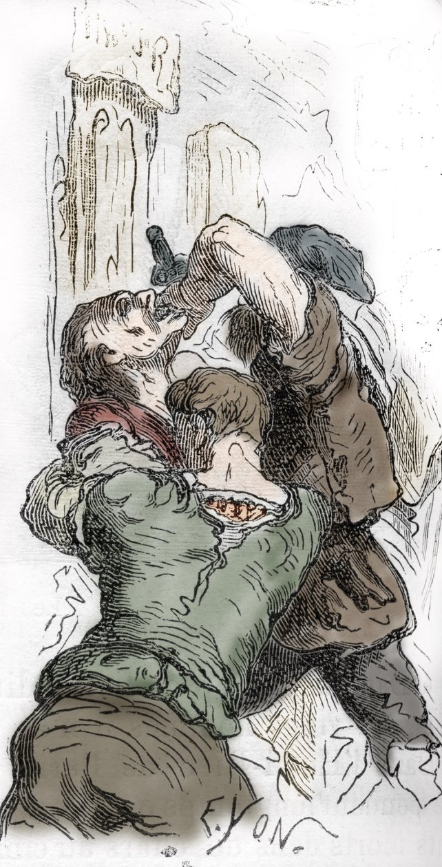 الموت الأسود: ذبح اليهود ، 1348 ، توضيح من "Histoire-populaire-de-France" بقلم تشارلز لاهور ، 1866 بواسطة إدموند تشارلز يون