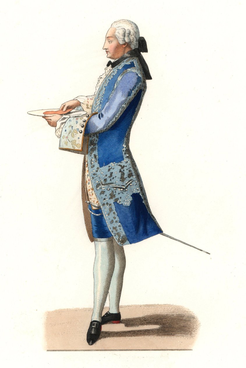 تشارلز روزالي دي روهان شابوت (1740-1813) ، كونت جارناك ، بعد لوحة من 1777 لأوليفييه - الطباعة الحجرية من رسم إيضاحي إدموند ليتشيفالييه شوفينارد (1825-1902) ، من "Costumes historyiques des 16e" بواسطة ادمون ليتشيفالييه شيفينارد