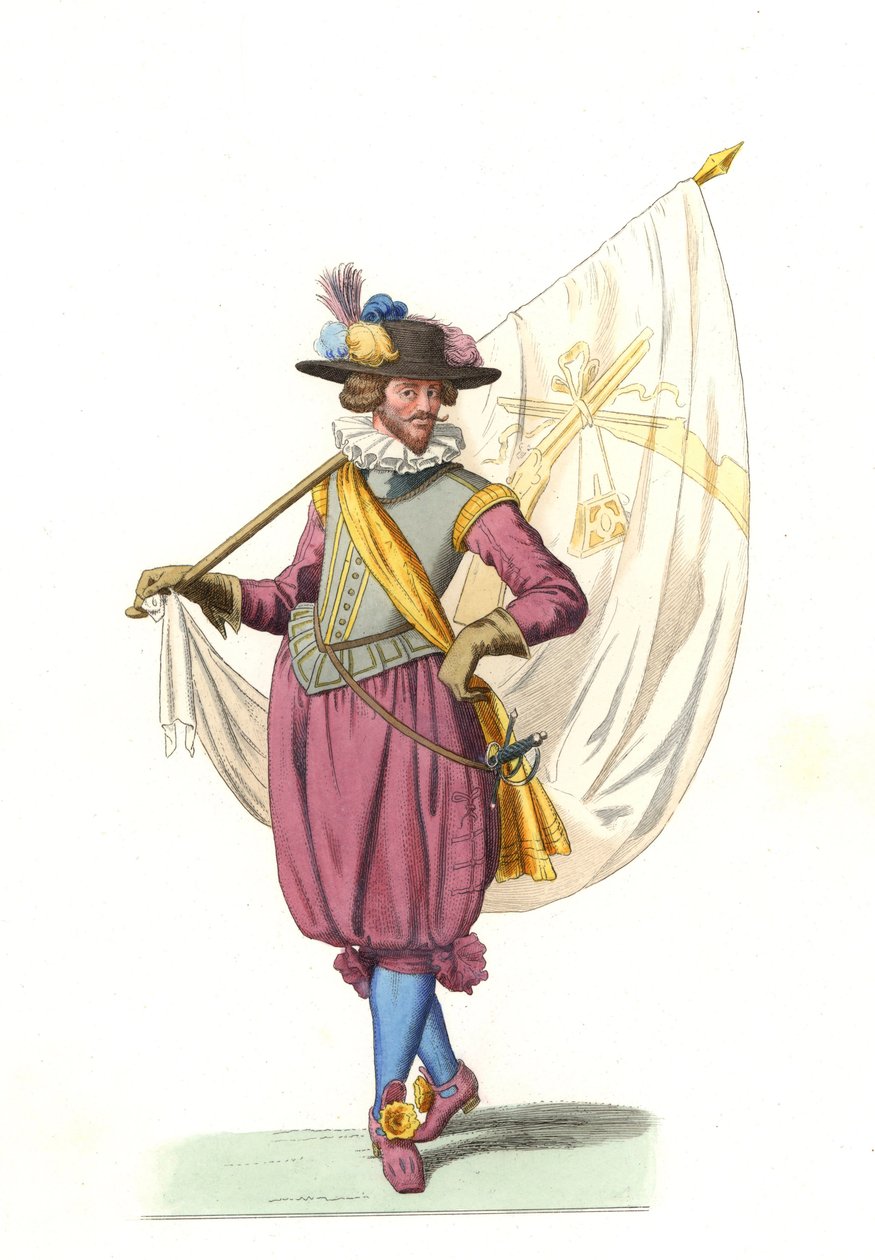Door stendard of a company of arquebusiers بواسطة ادمون ليتشيفالييه شيفينارد