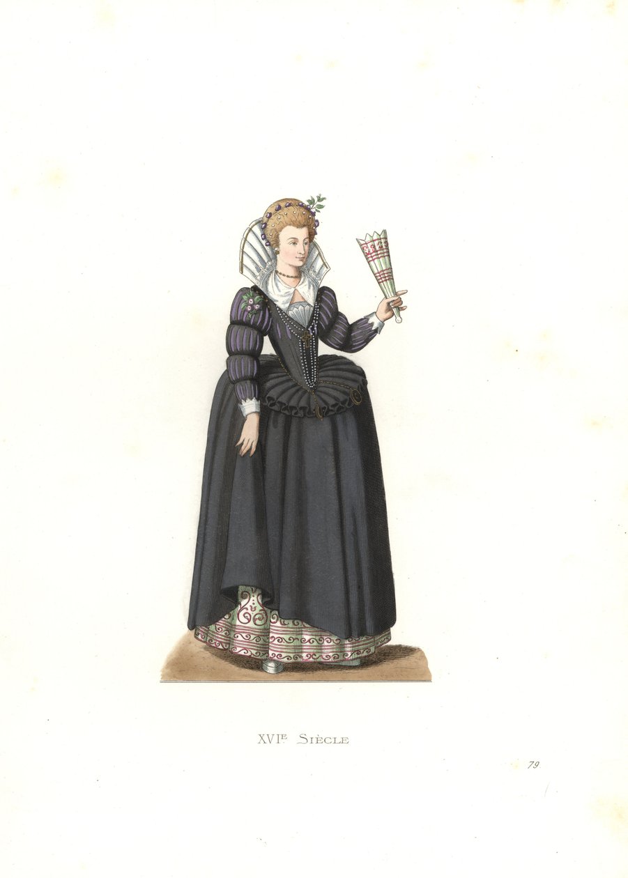 French woman from the reign of King Henry III بواسطة ادمون ليتشيفالييه شيفينارد