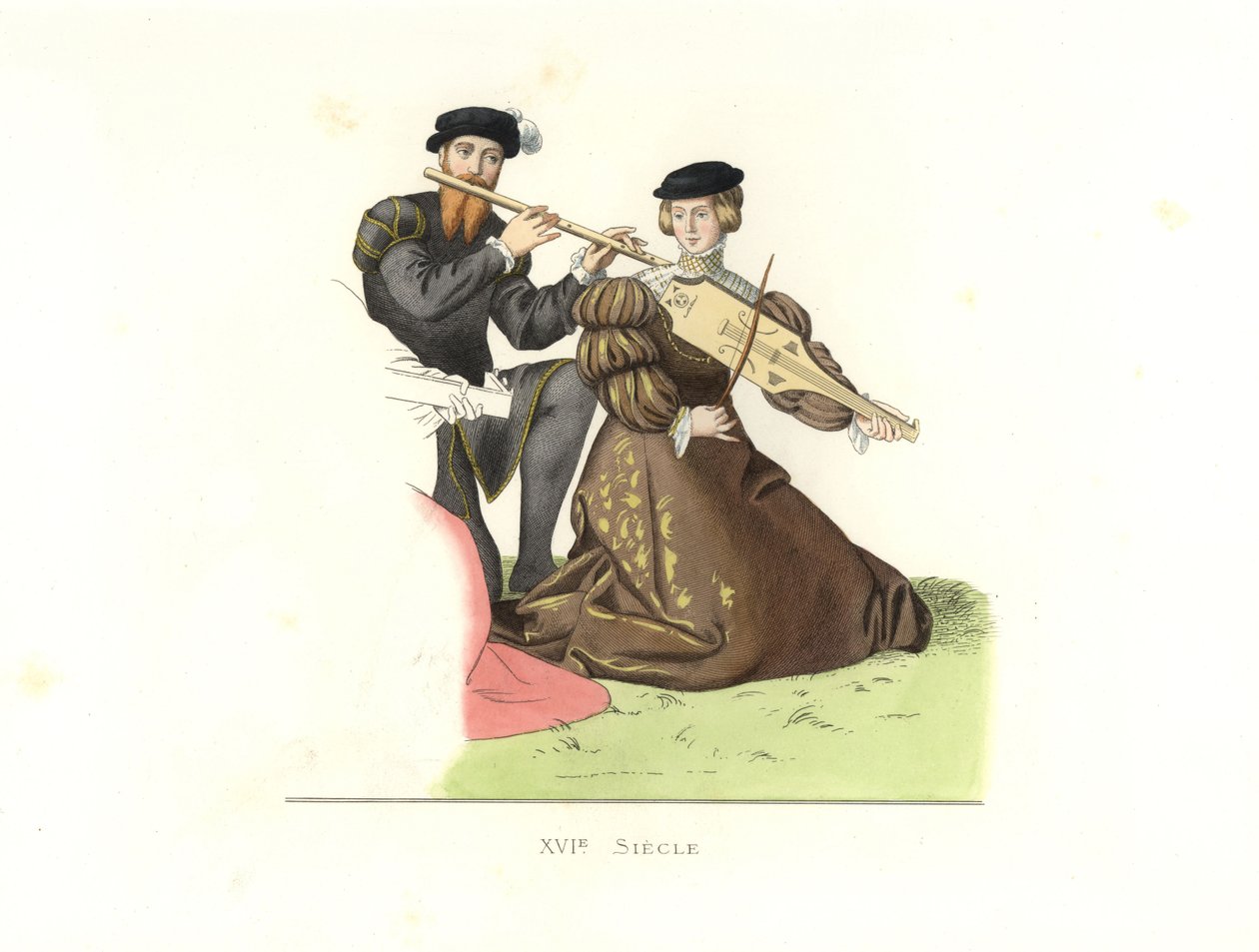 Gentleman and woman, England بواسطة ادمون ليتشيفالييه شيفينارد