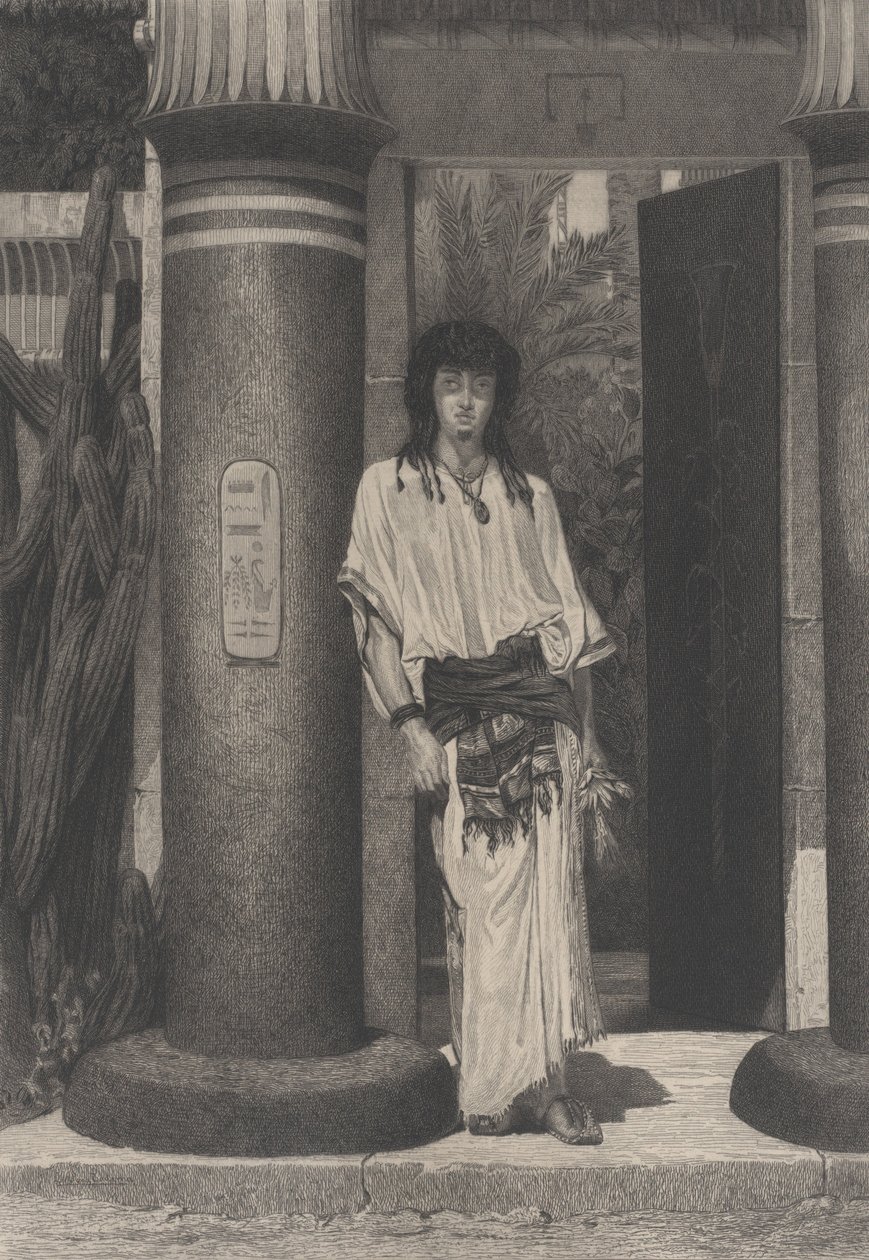 مصري عند مدخل مسكنه ، من L'Art ... ، 1884. بواسطة ادمون راموس