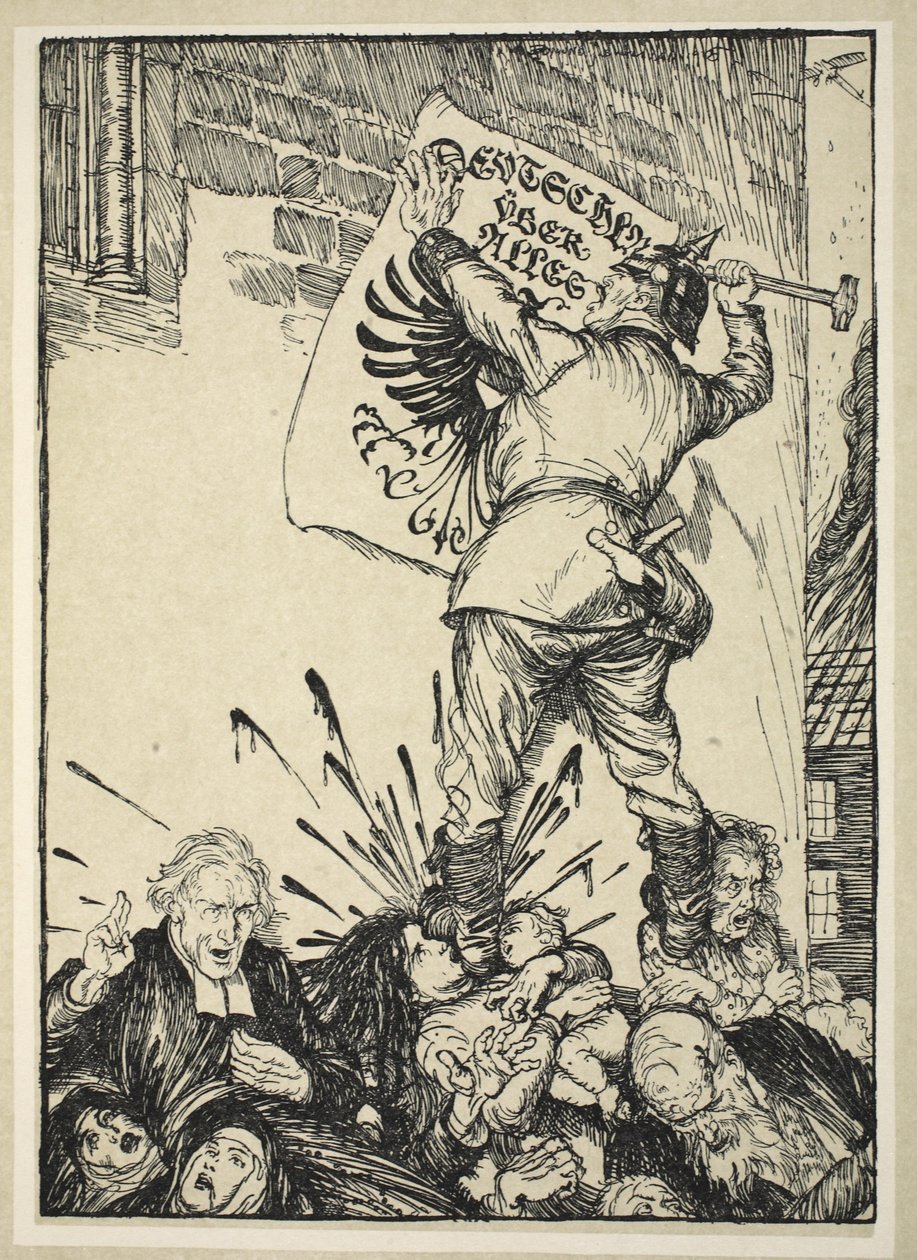 Deutschland Uber Alles ، توضيح من The Kaiser&39;s Garland بقلم إدموند ج. سوليفان ، حانة. 1916 بواسطة ادموند جوزيف سوليفان