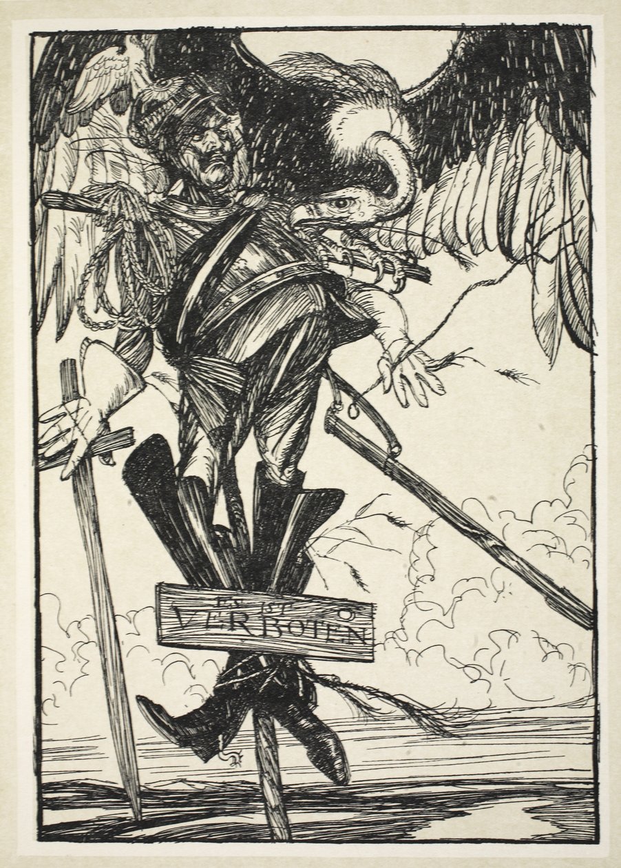 Die Wacht am Rhein ، صورة توضيحية من The Kaiser&39;s Garland بقلم إدموند ج. سوليفان ، حانة. 1916 بواسطة ادموند جوزيف سوليفان