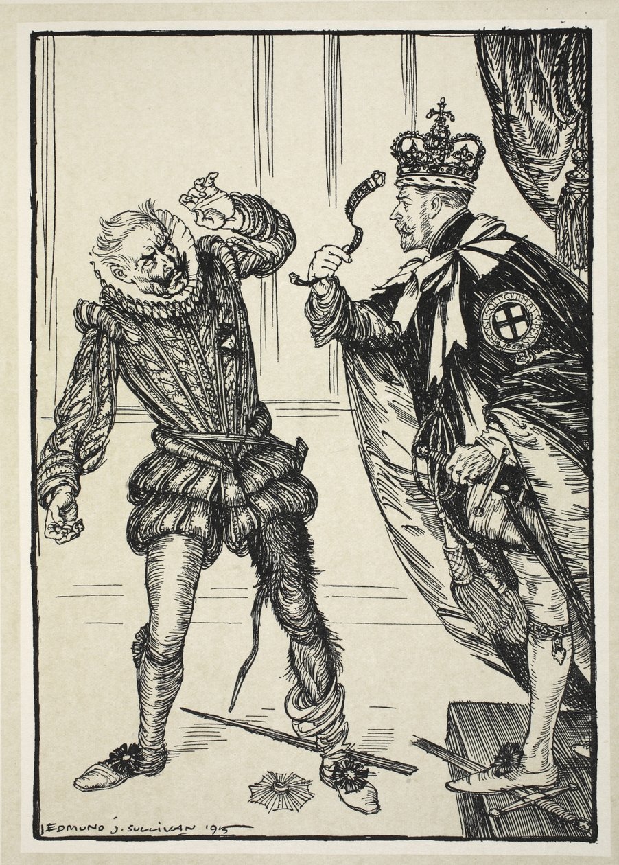 The Blackgarted Blackleg ("Honi soit ...") ، صورة توضيحية من The Kaiser&39;s Garland بقلم إدموند ج. سوليفان ، الحانة. 1916 بواسطة ادموند جوزيف سوليفان