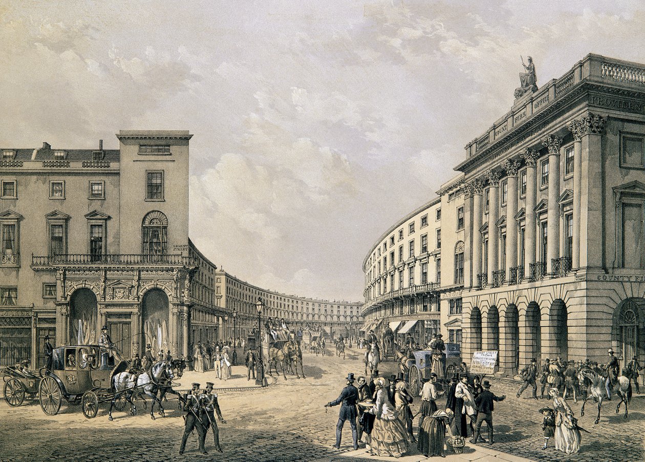 الربع ، شارع ريجنت ، حانة. 1852 (الطباعة الحجرية) بواسطة إدموند ووكر