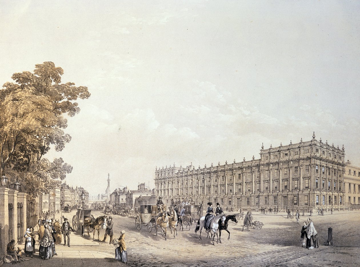 الخزانة ، وايتهول ، حانة. بواسطة Lloyd Bros. und Co. 1852 بواسطة إدموند ووكر