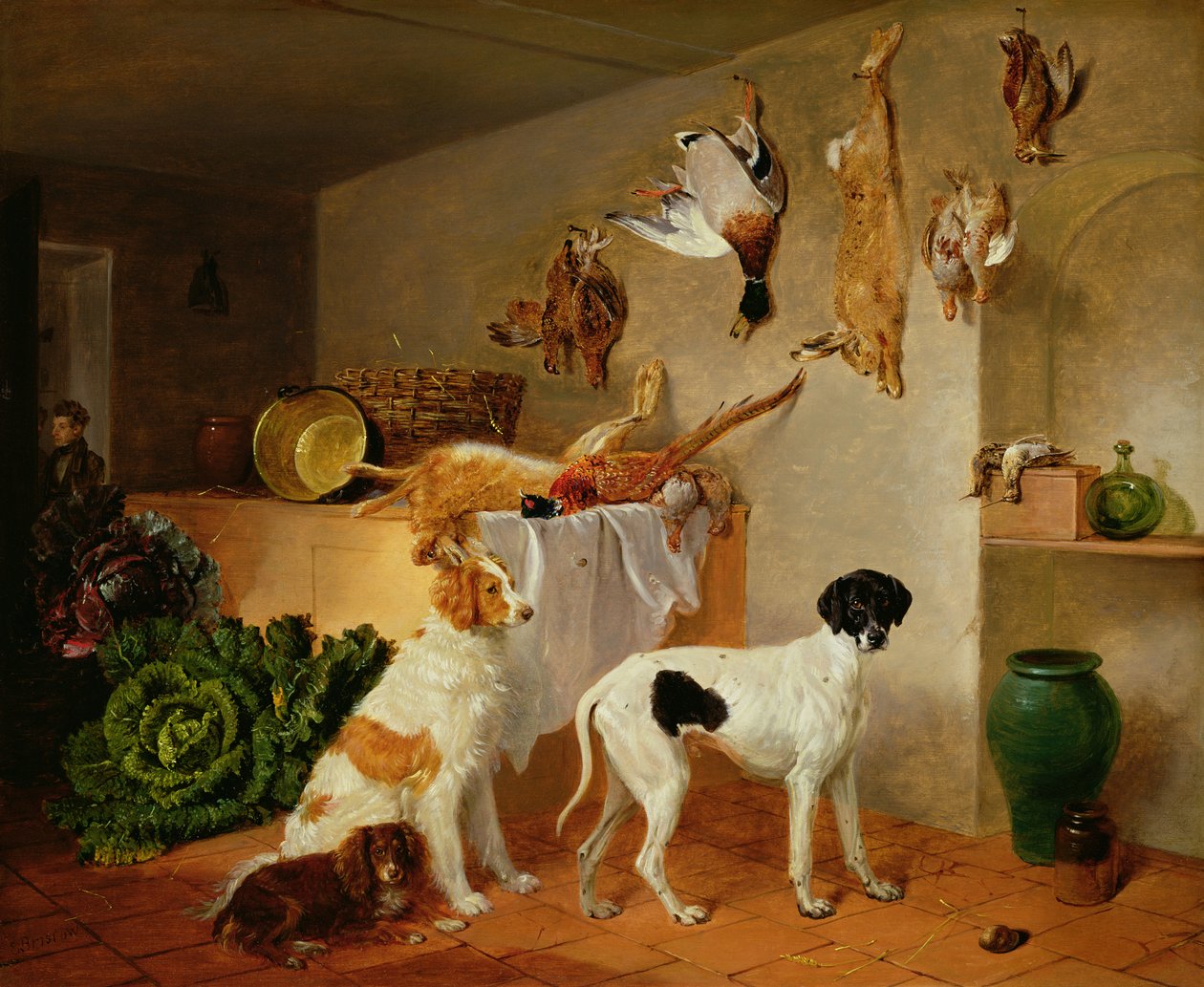 Inside the Game Pantry (oil on panel) بواسطة ادموند بريستو