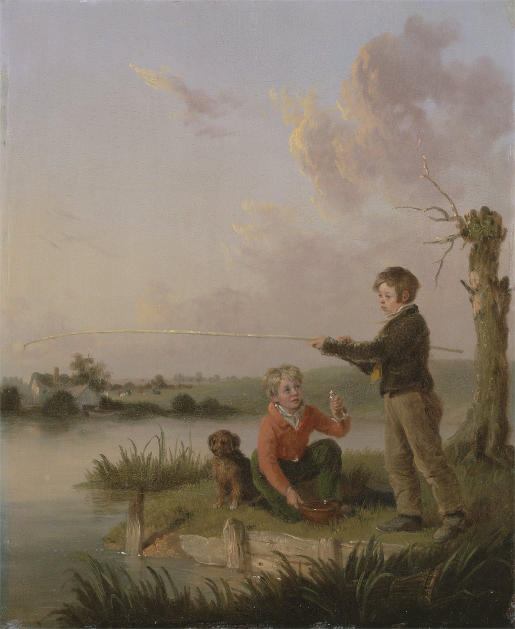 The Young Anglers (زيت على لوح) بواسطة ادموند بريستو