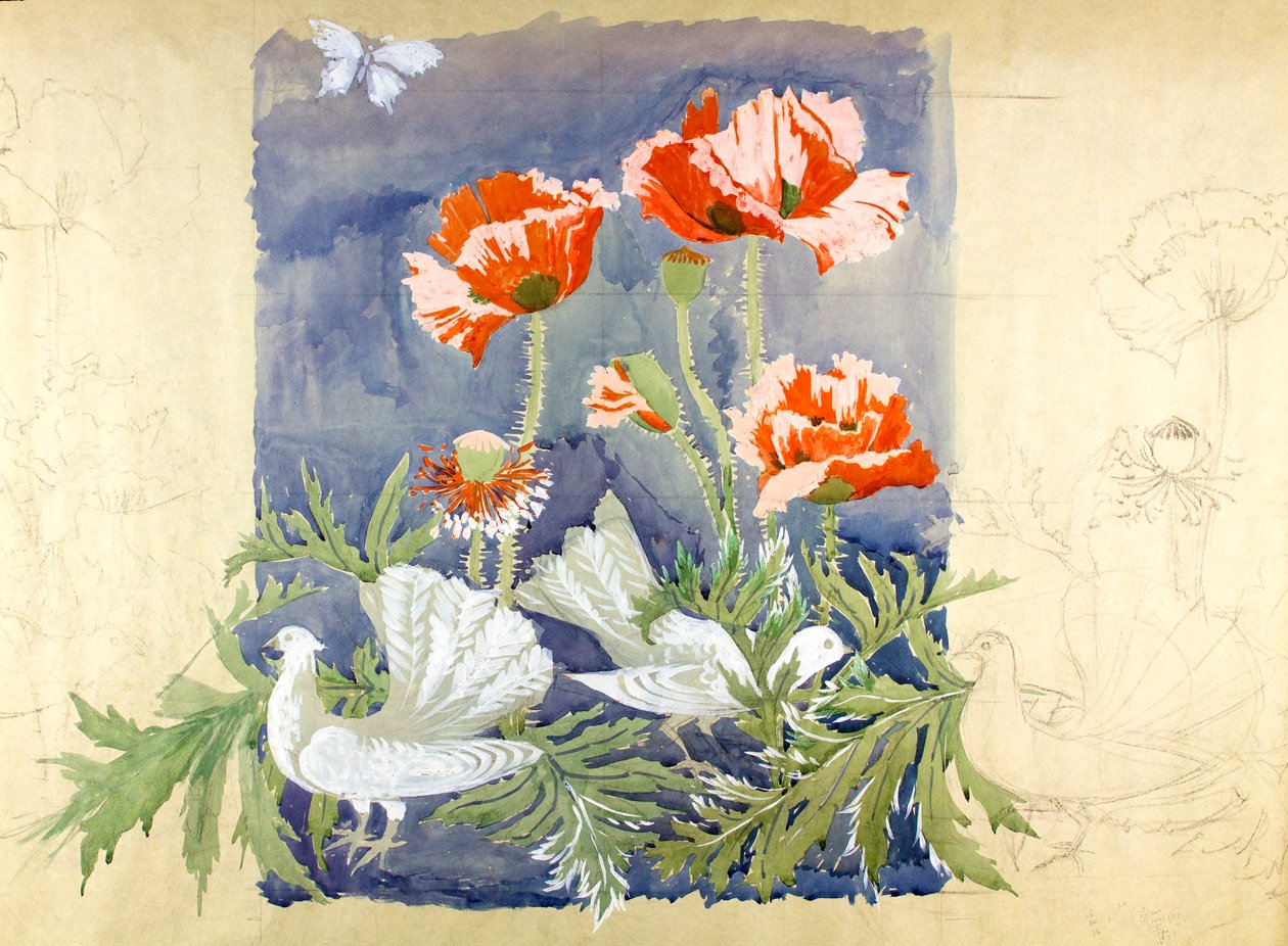 السلام c1920 (جواش على ورق) بواسطة ادموند هنتر