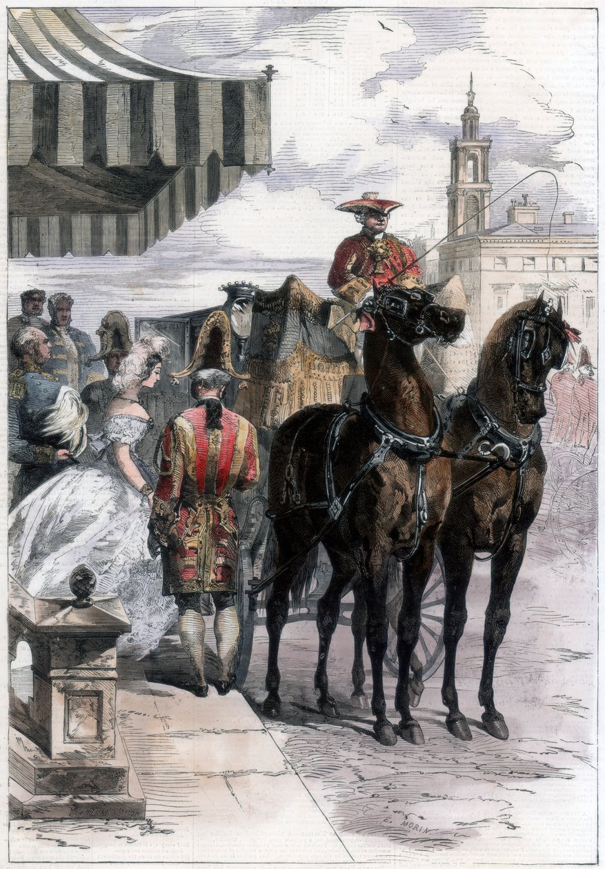 سيدة تخرج خلال "موسم لندن" ، 1856. بواسطة ادموند مورين