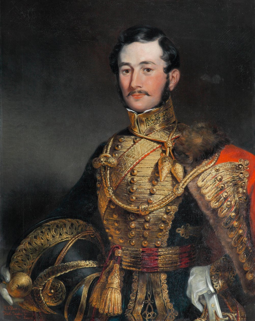 النقيب ف. فاركهارسون من إيستبوري ، دورست ، الفرسان السابعون ، 1836 بواسطة إدموند توماس باريس