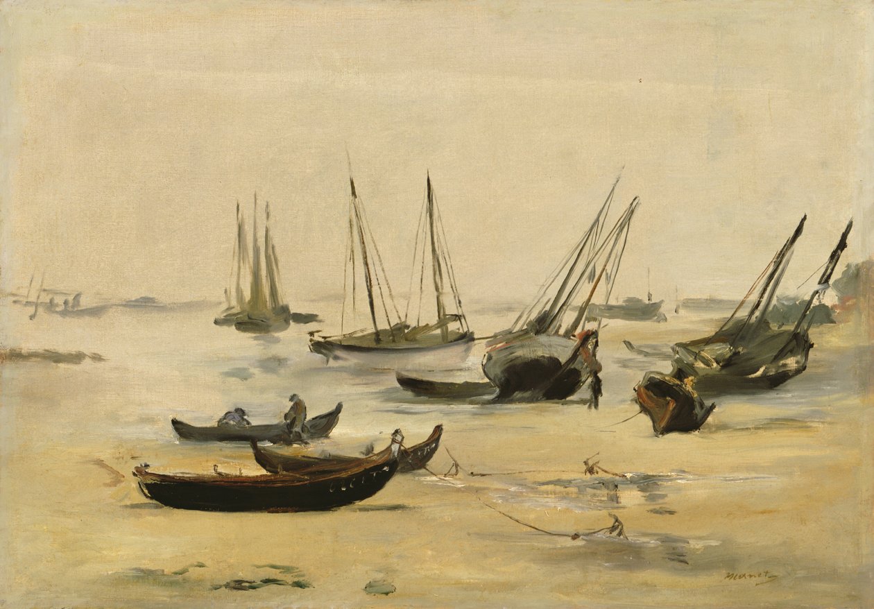 الشاطئ ، انخفاض المد c.1873 بواسطة إدوارد مانيه