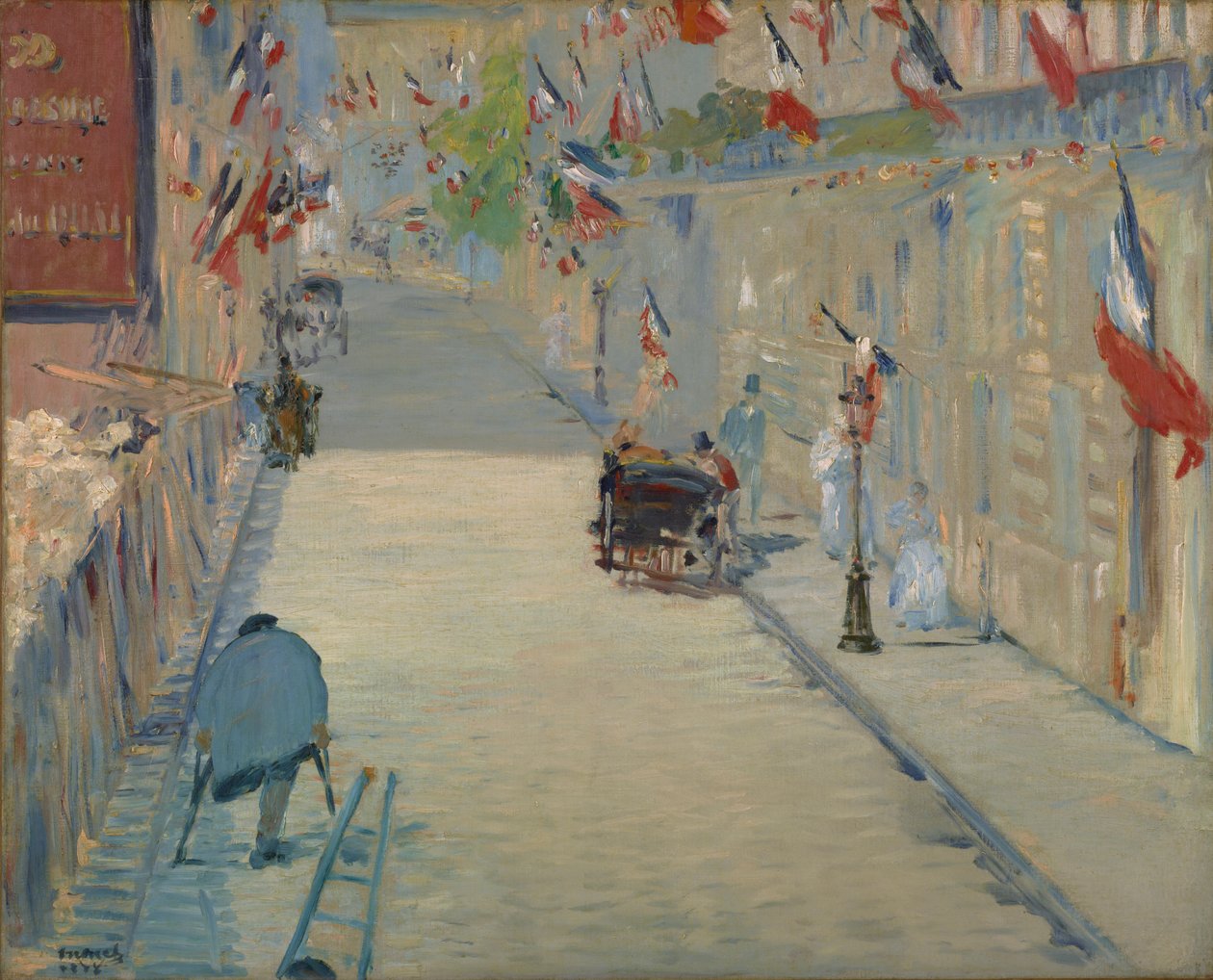 The Rue Monsier with Flags، 1878 بواسطة إدوارد مانيه