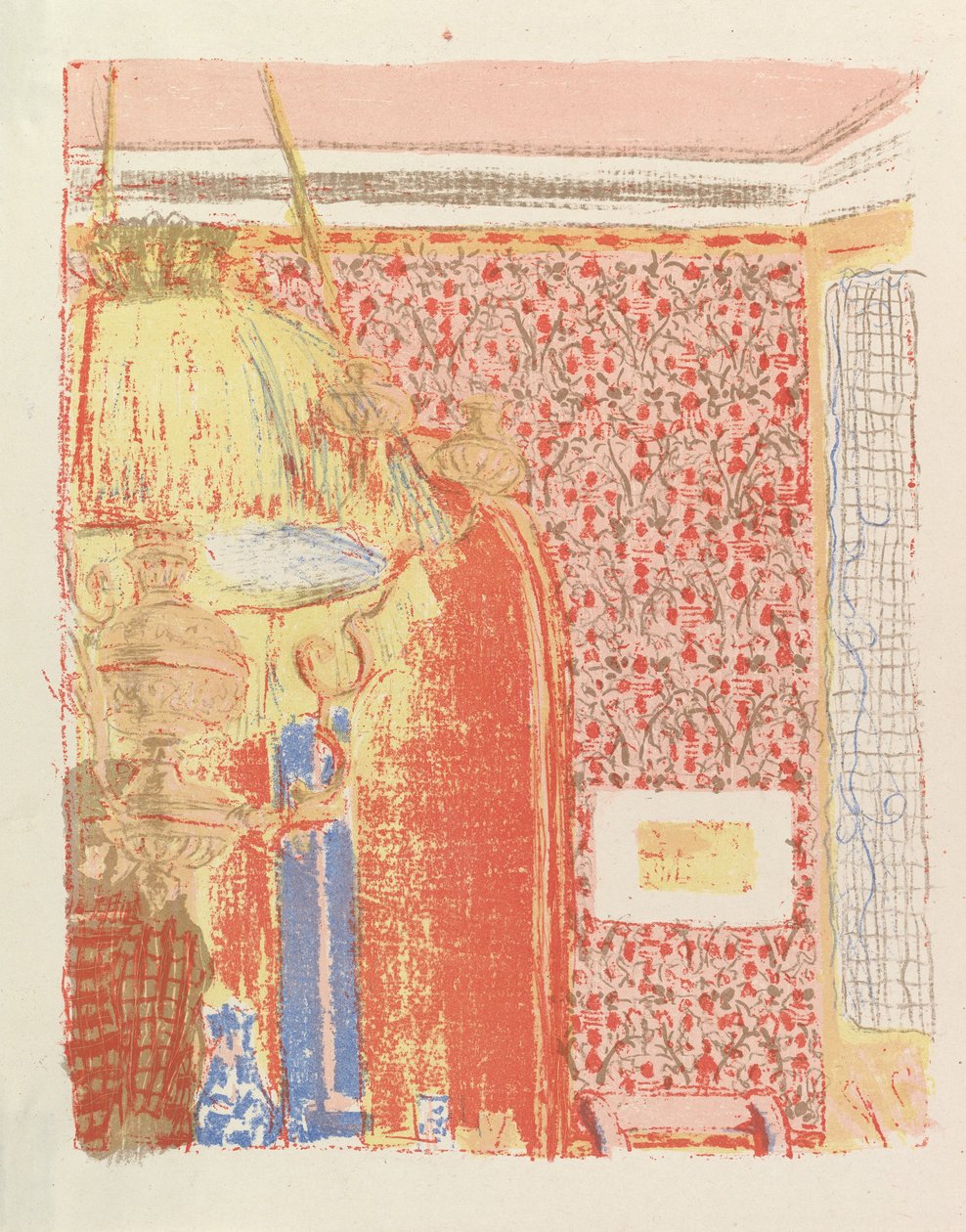 الداخلية مع خلفية الوردي الثاني ، من سلسلة المناظر الطبيعية والديكور الداخلي ، 1899 بواسطة إدوارد فويلارد