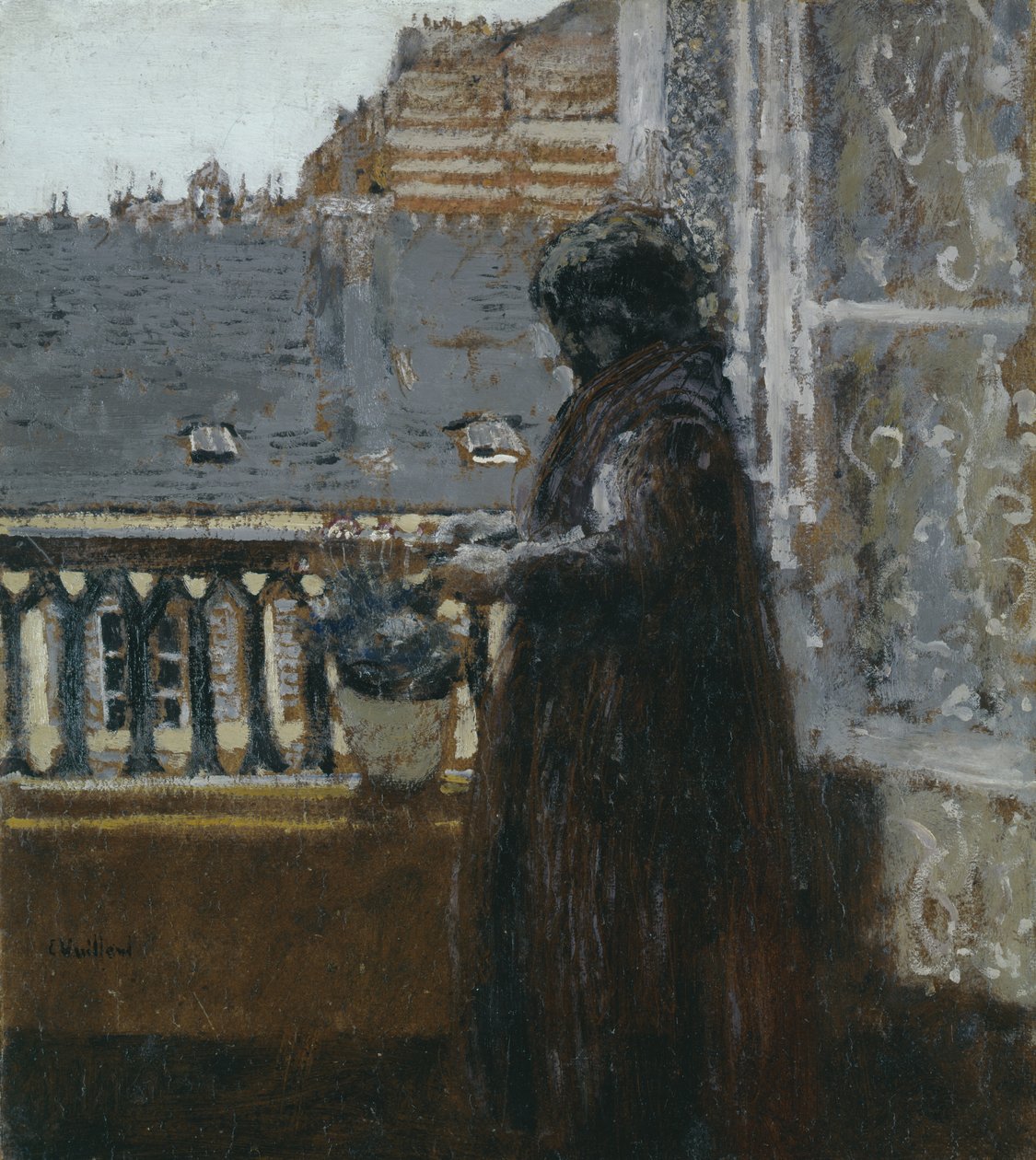 مدام فويلارد على شرفتها ، c.1899 (لوحة) بواسطة إدوارد فويلارد