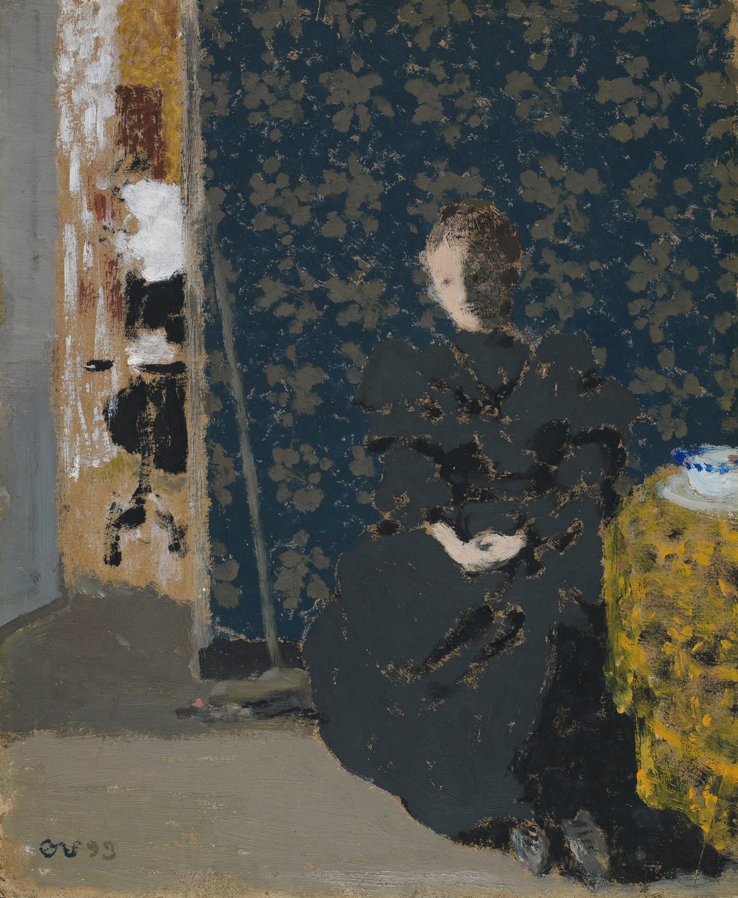 PD.1-1994 امرأة جالسة مع فنجان قهوة ، 1893 (اهتياج على الورق المقوى) بواسطة إدوارد فويلارد